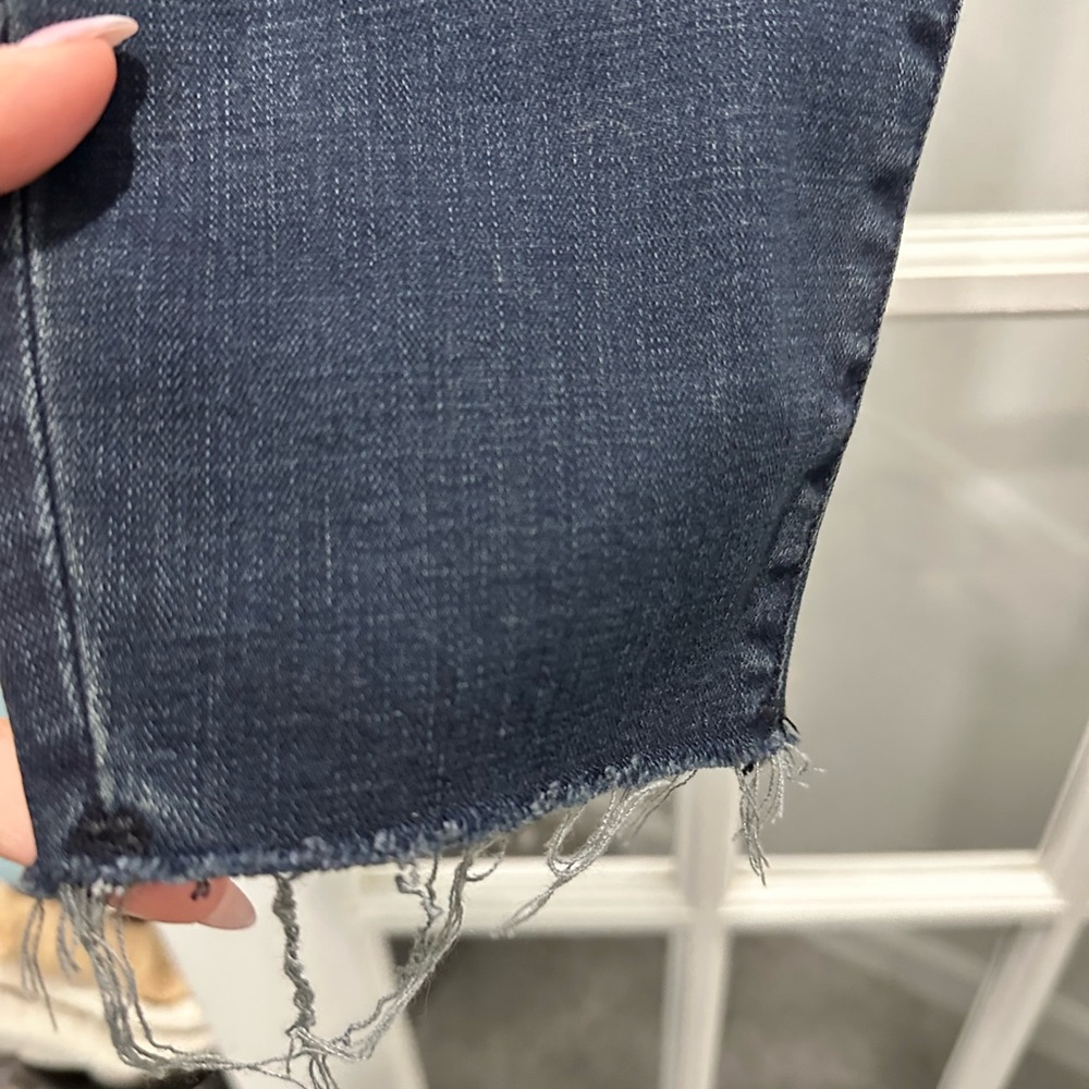 Good American Dark Blue Straight Leg Jeans - Size 10 - Picture 4 of 7